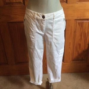 Kate & Sam White Womens Capris